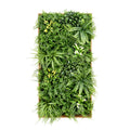 Artificial Green Wall Art Panel | Timber Frame | Wild Botanical | 50x100cm