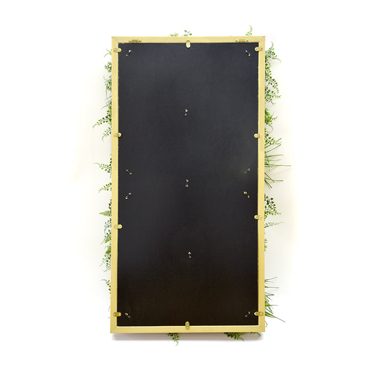 Artificial Green Wall Art Panel | Timber Frame | Wild Botanical | 50x100cm