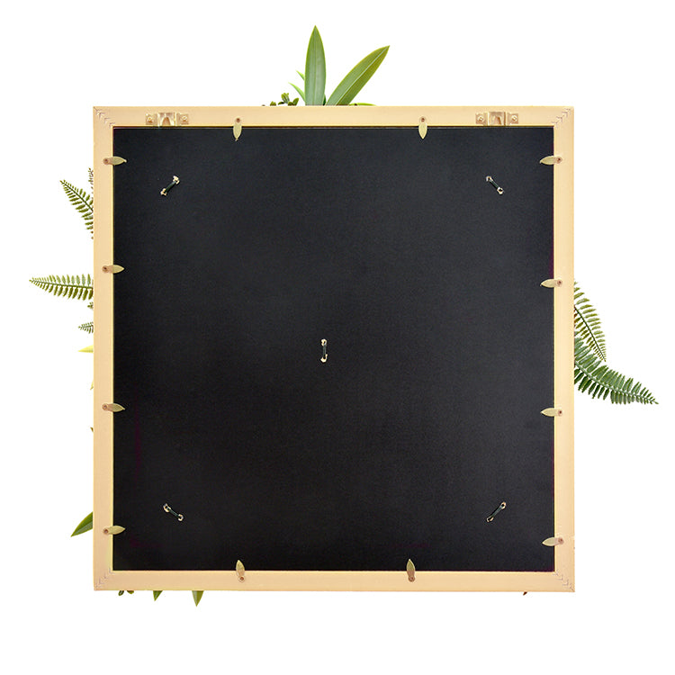 Artificial Green Wall Art Panel | Timber Frame | Lush Botanical | 50x50cm